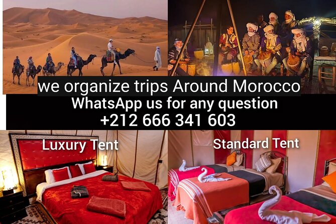 1 night Camel Treking in Merzouga Desert Luxury Camp - Camel Ride to Camp: Sunset Pause, Photo Stops, Sandboarding If You Want