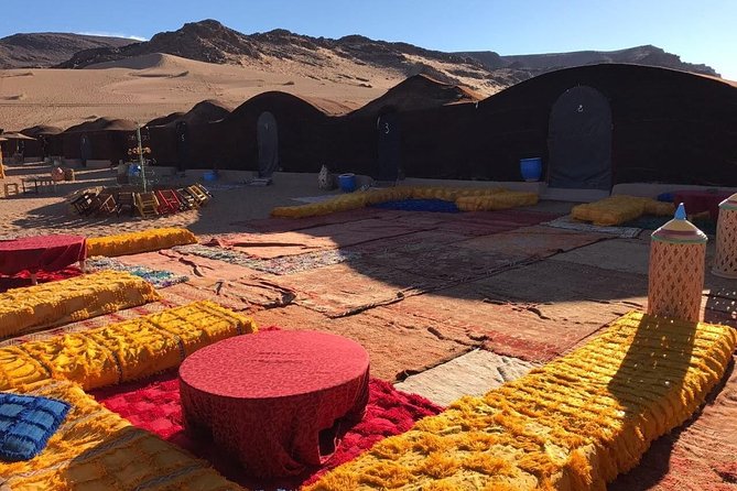 2-Day Zagora Tour from Marrakech Including the Atlas Mountains, Camel Trek and Desert Camp - Berber Desert Camp Overnight: Dinner, Music, Stargazing, and Temperature