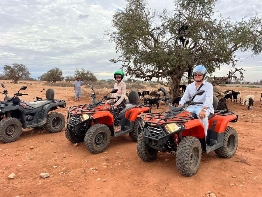Agadir: ATV Quad Biking and Goats On Argan Trees with Tea - ATV setup, trial ride, and how the guide keeps you in control