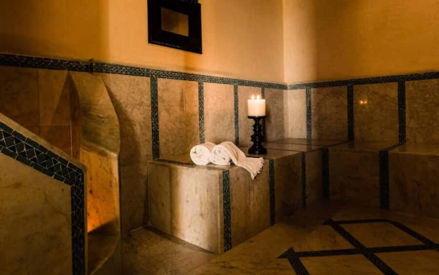 Agadir or Taghazout: Hammam and Argan Oil Massage Experience - Inside the hammam: steam, black soap, and the kessa glove scrub