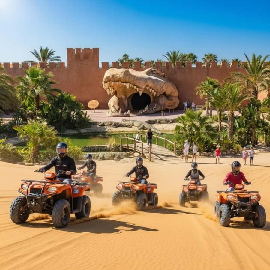 Agadir: Quad Safari with Crocoparc Optional - Crocoparc: Crocodiles, Gardens, and a Fun Optional Zip Line
