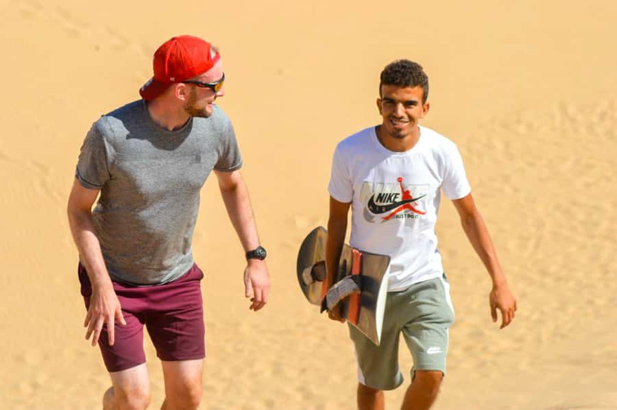 Agadir/Taghazout : Sandboarding & Sunset Camel Ride with BBQ - Timlalin Sand Dunes: where the sandboarding is the real payoff