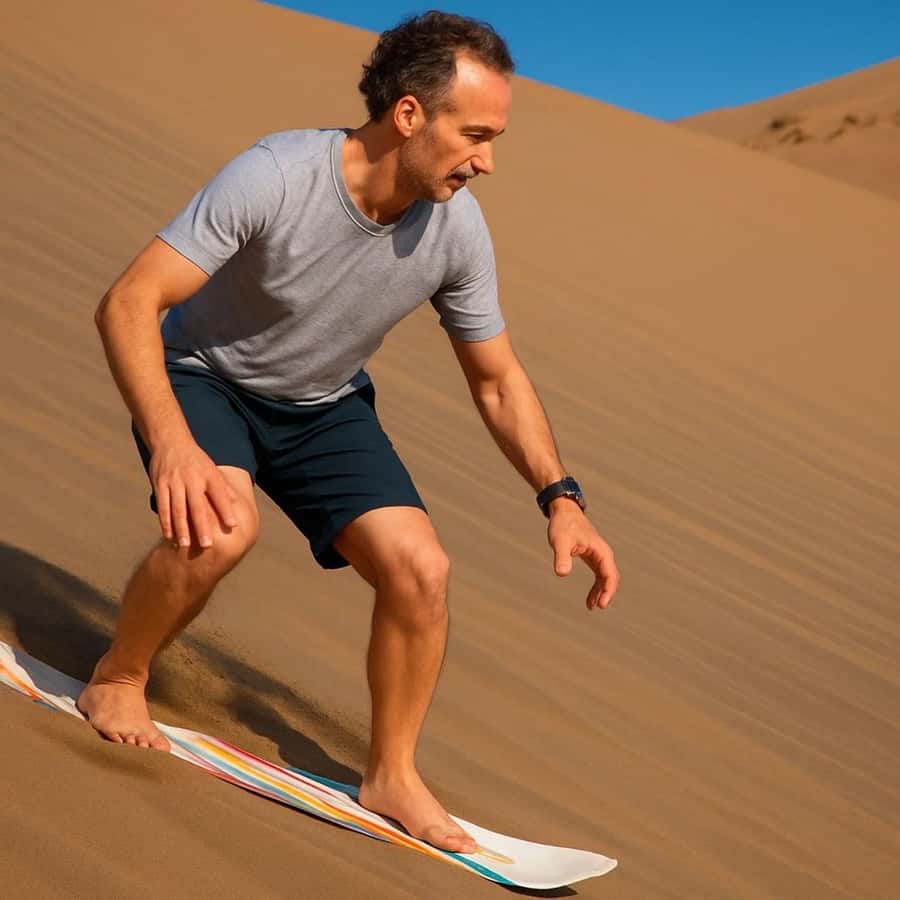 Agadir/Taghazout: Sandboarding & Visit of Canyons With Lunch - Sandboarding at Timlaline Dunes, where the guides control the pace