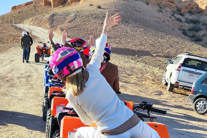 Agafay Desert Package, Quad Bike, Camel Ride and Dinner Show - Pickup, Van Ride, and Desert Arrival Timing