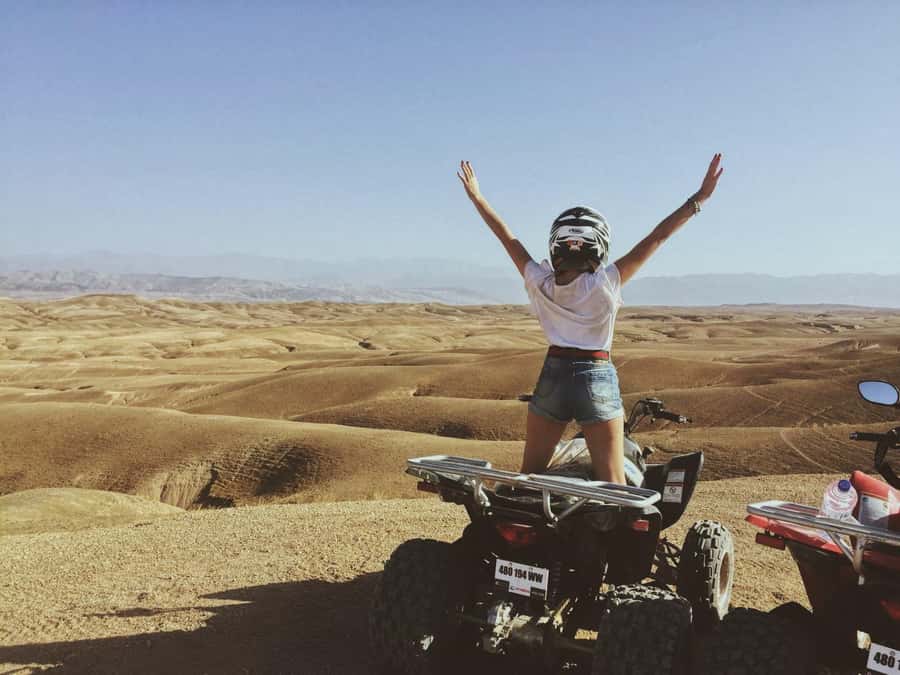 Agafay Desert Quad Biking - The riding part: rocky terrain, sandy paths, and open desert space