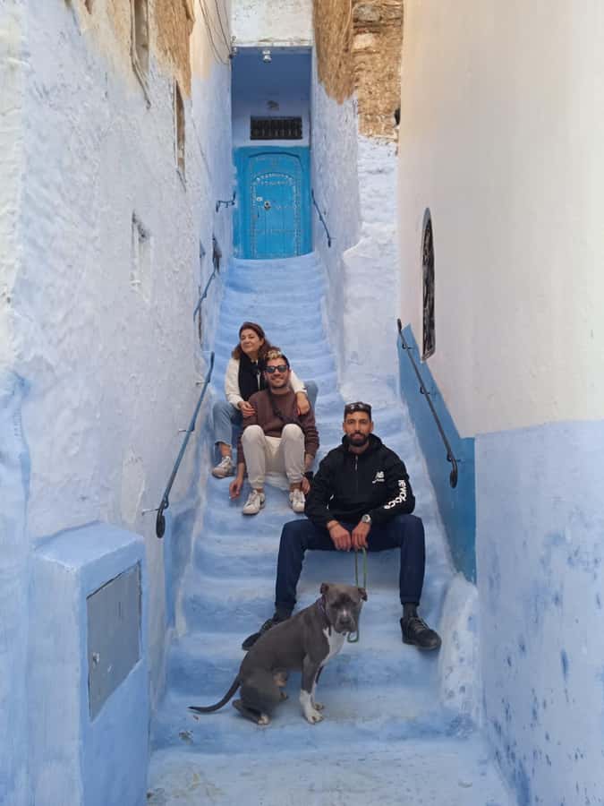 Chefchaouen tour guide - Mohammed V square, City Hall, and the Great Mosque on the walking route