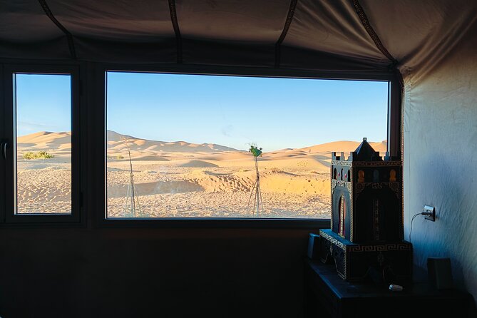 Erg Chebbi Desert Overnight in Tent with Camel Ride & Sandboard - Day two sunrise and breakfast, then back by camel or Jeep