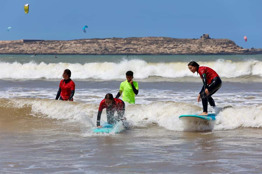 Essaouira: Surf Lessons - In the waves: how the group lesson keeps you safe and moving