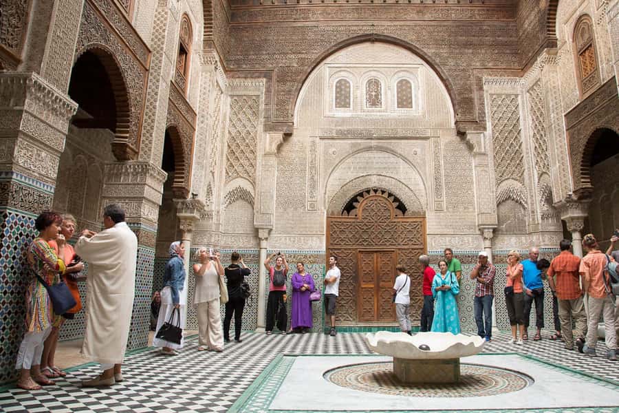 Fes: Bou Inania Madrasa, Museum, Tannery, Souk & Medina Tour - Starting at Bab Bou Jeloud, then letting the Medina do its job