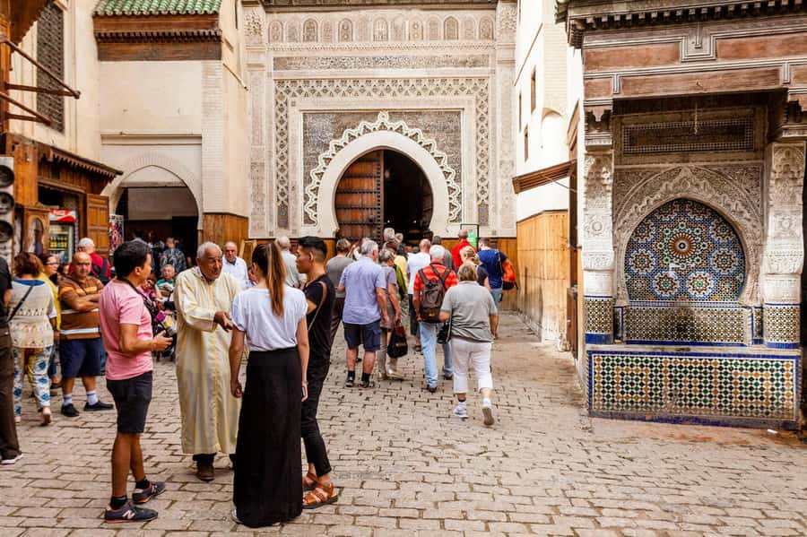 Fes: Museum, Al Attarine Madrasa & Tannery and Medina Tour - Al Attarine Madrasa: Where Tilework Becomes a Story