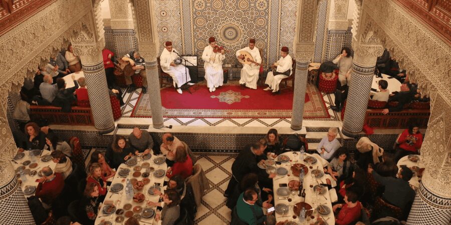 Fes : Unforgettable Dinner Show Experience with hotel pickup - Desserts, mint tea, and cookies, the calm ending you actually want