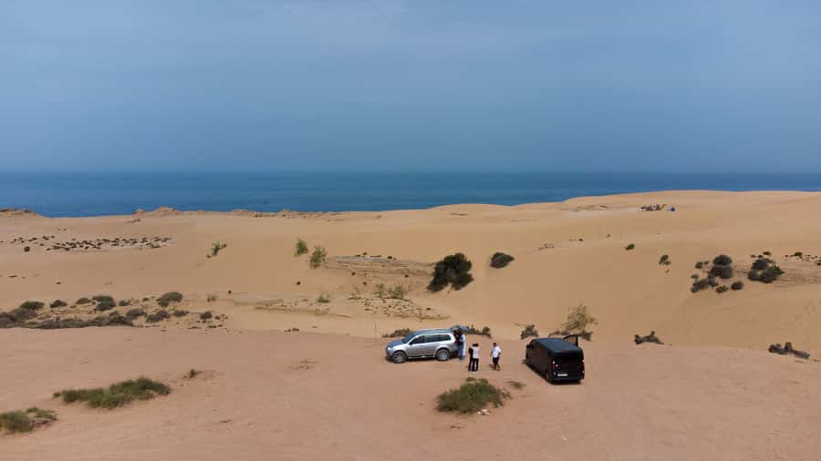 From Agadir/Taghazout: Sahara Sand Dunes with Transfer - The Coastal Drive: Taghazout, Tamraght, and Tamri on the Way North