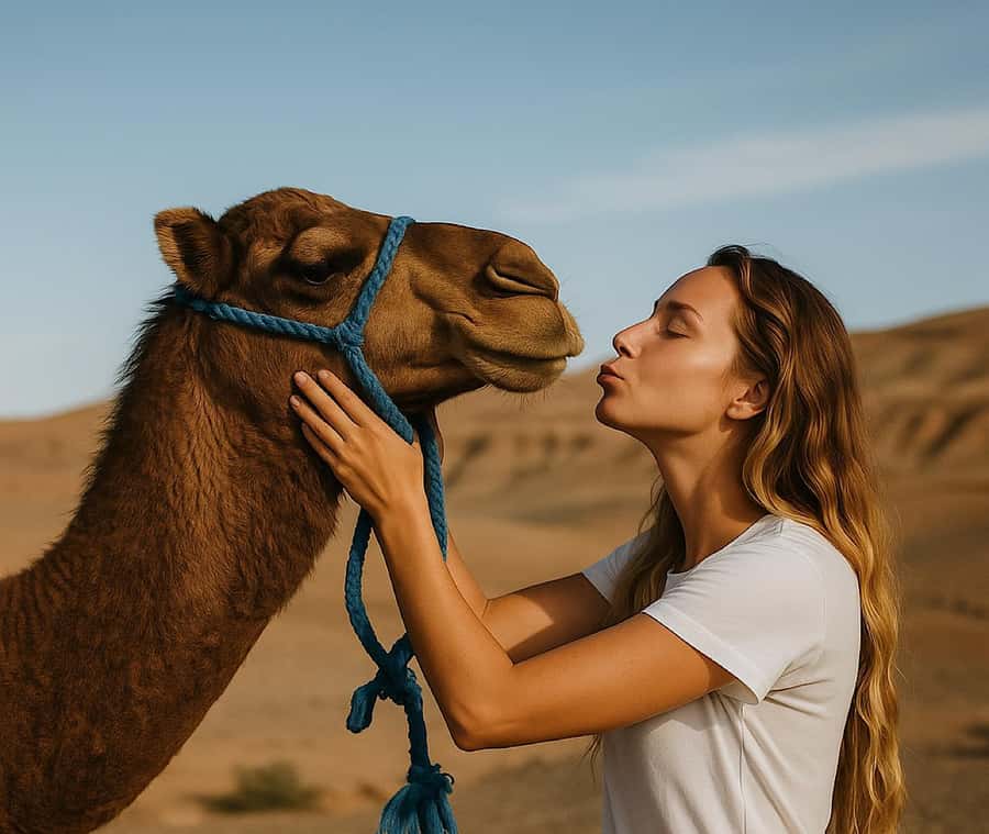 From Marrakech: Agafay Desert Dinner and Optional Camel Ride - Entering Agafay camp, sunset timing and the best photo moments