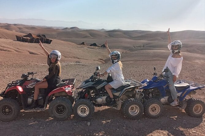 From Marrakech: Agafay Desert Quad Biking at Sunset & Dinner Show - Agafay Desert at dusk: the real reason this works