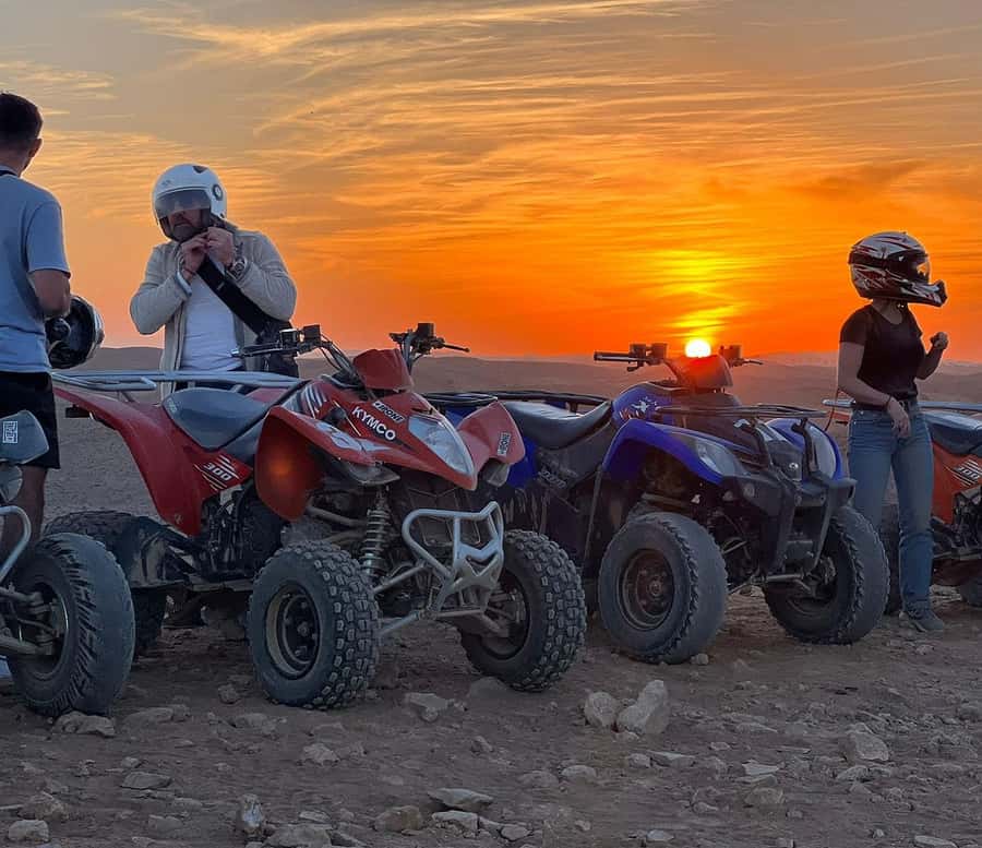 From Marrakech: Agafay Desert Quad Biking Tour with Transfer - Tea in a nomadic tent, plus dust control when you’re done