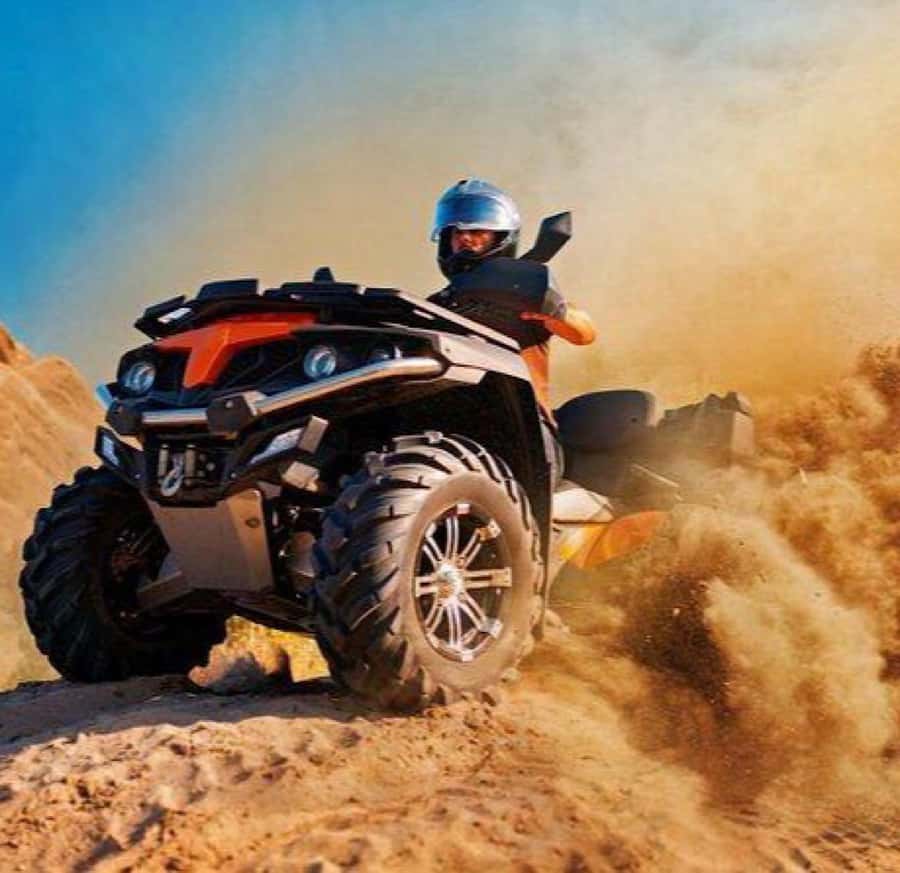 From Marrakech: Agafay Desert Quad Biking with Dinner & Show - One hour on the quads, with dunes and Atlas views