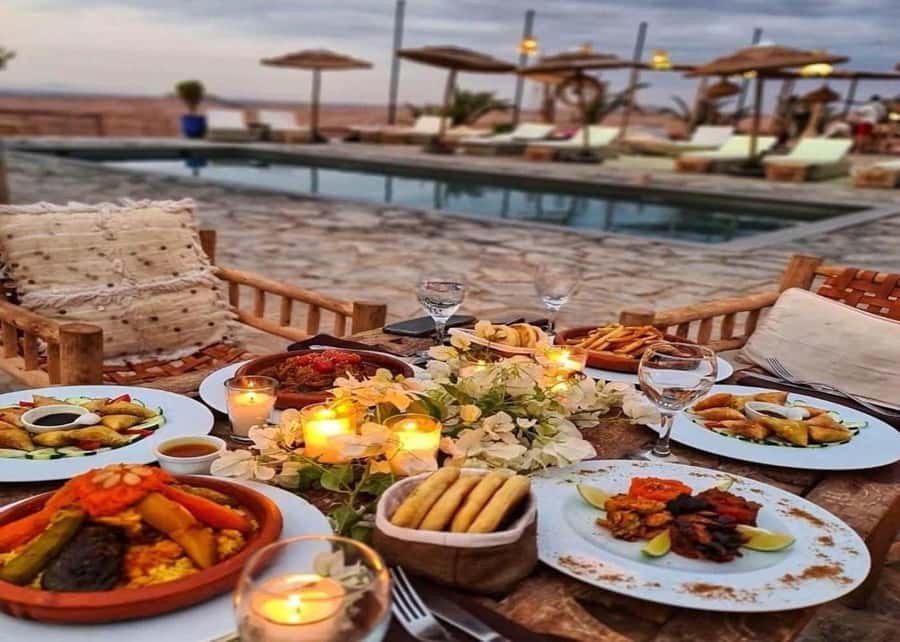 From Marrakech: Agafay Desert Sunset Dinner with Live Show - First steps from Marrakech: minibus ride and the argan detour