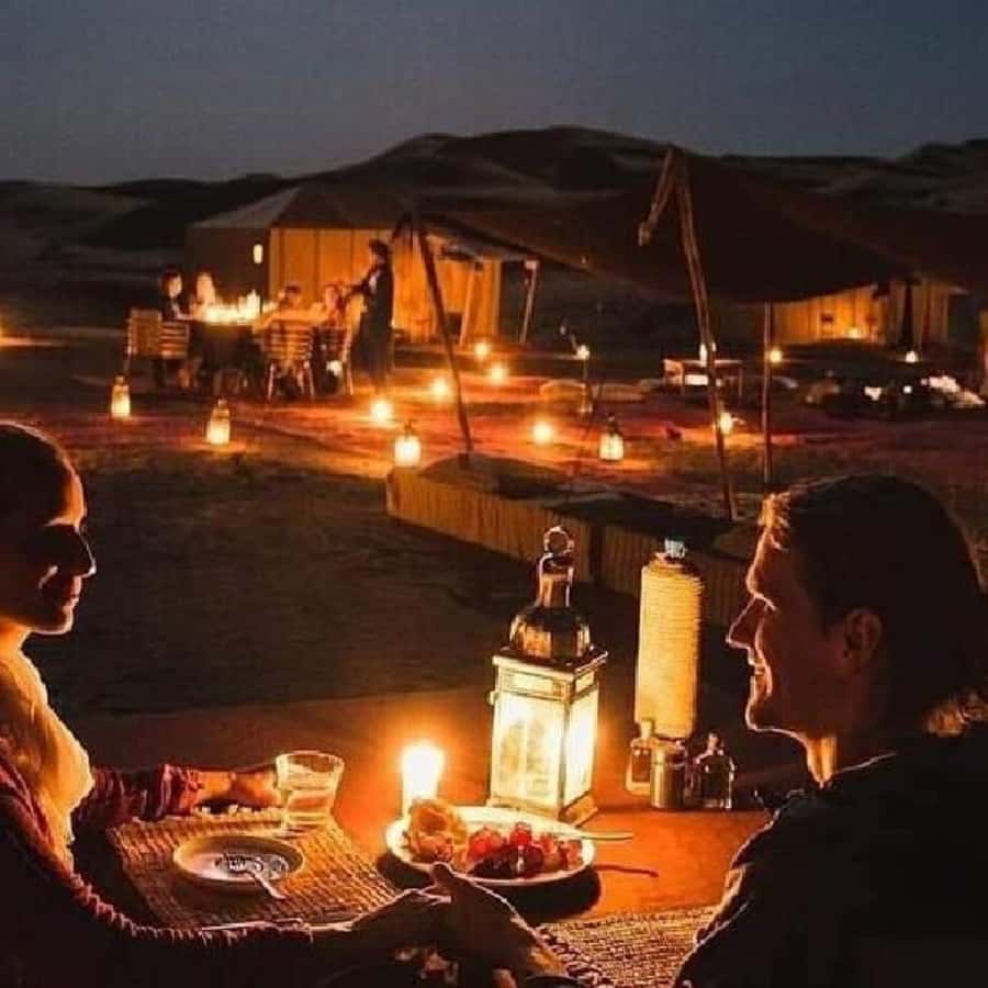 From Marrakech: Dinner in Agafay Desert with Sunset - Berber Music and Campfire Show: The Part That Most People Remember