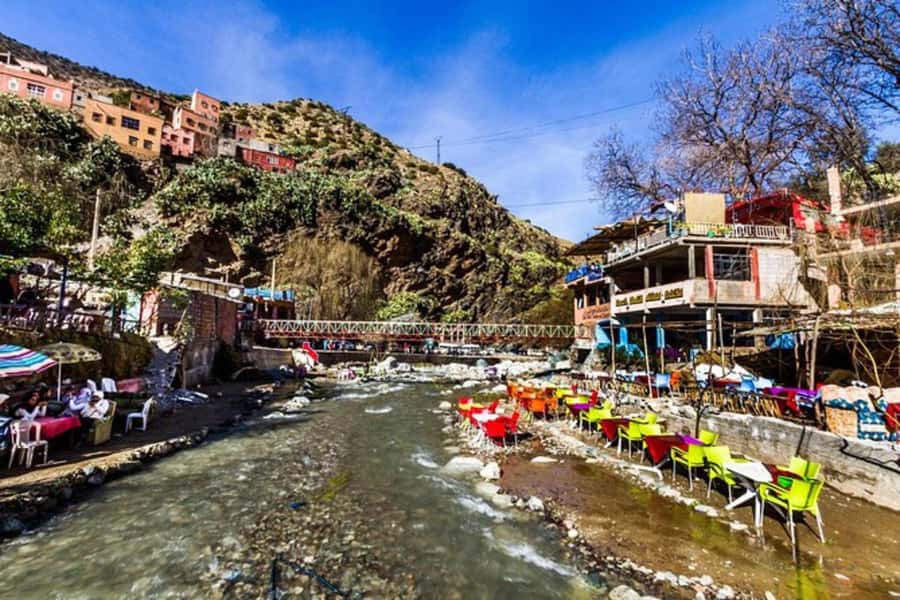 From Marrakech: Half-Day Tour to Atlas Mountains & Ourika - The guided waterfalls hike, and what the slower option really means