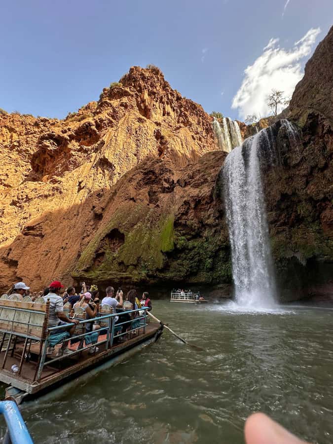 From Marrakech: Ouzoud Waterfalls Guided Trip with Boat Ride - Boat Ride Under the Falls: The Splashy Moment You’ll Want Photos For