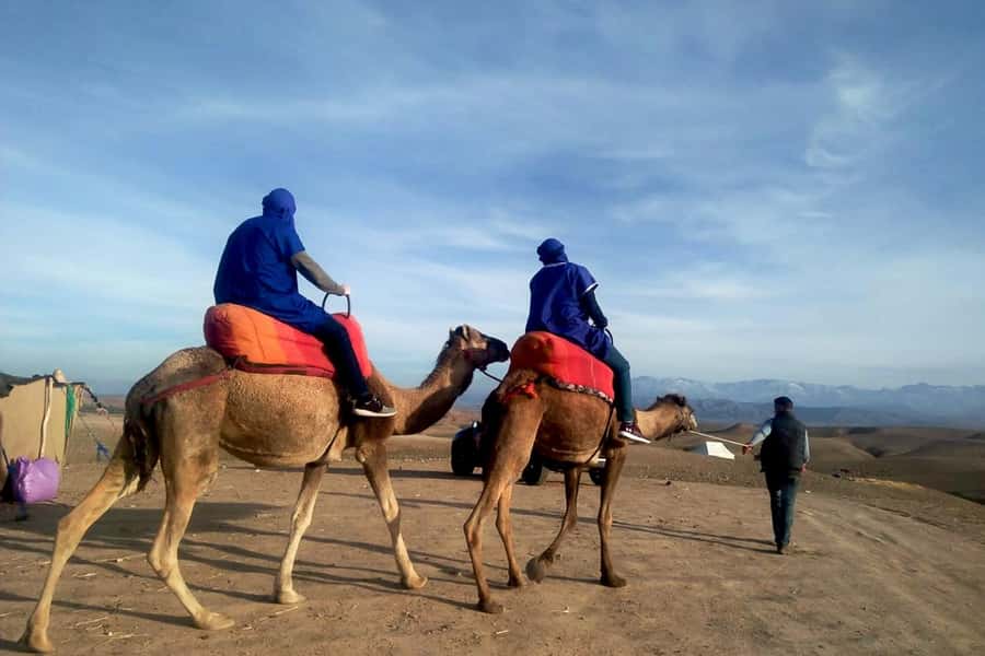 From Marrakech: Sunset Camel Ride in the Agafay Desert - Agafay Desert sunset from Marrakech, without the long scramble