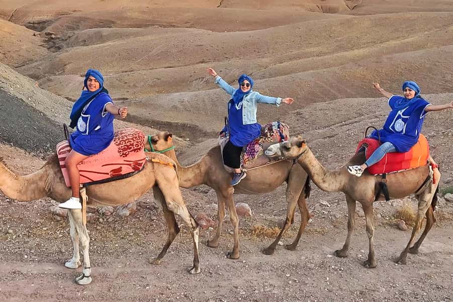 From Marrakech: Sunset Camel Ride in the Agafay Desert - The sunset moment, on the plateau top