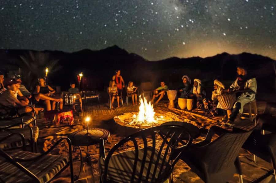 From Marrakesh Agafay Desert Dinner & Sunset, and Camel Ride - Camel ride on a Berber path at sunset, not a long expedition