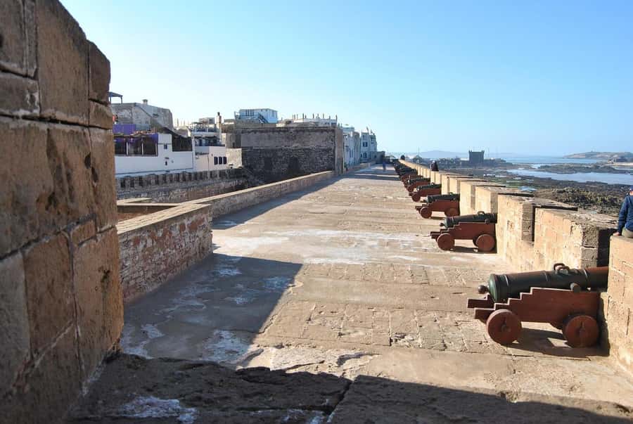 From Marrakesh: Small Group To Essaouira With Opt Activities - Bronze cannons and Atlantic views: a quick stop that pays off