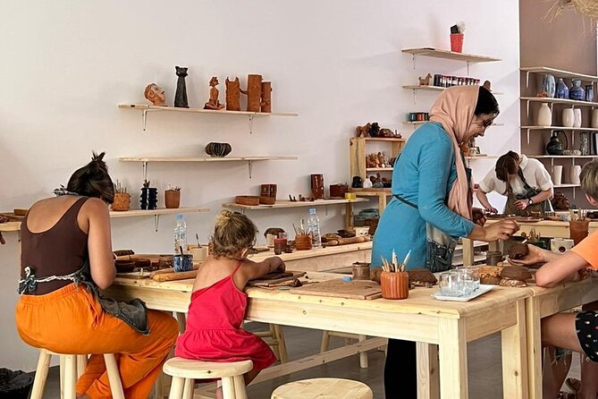 Lamsaty Pottery Workshop with Moroccan Tea - Hand modeling in Marrakech clay: cups, boxes, tagines, and pouches