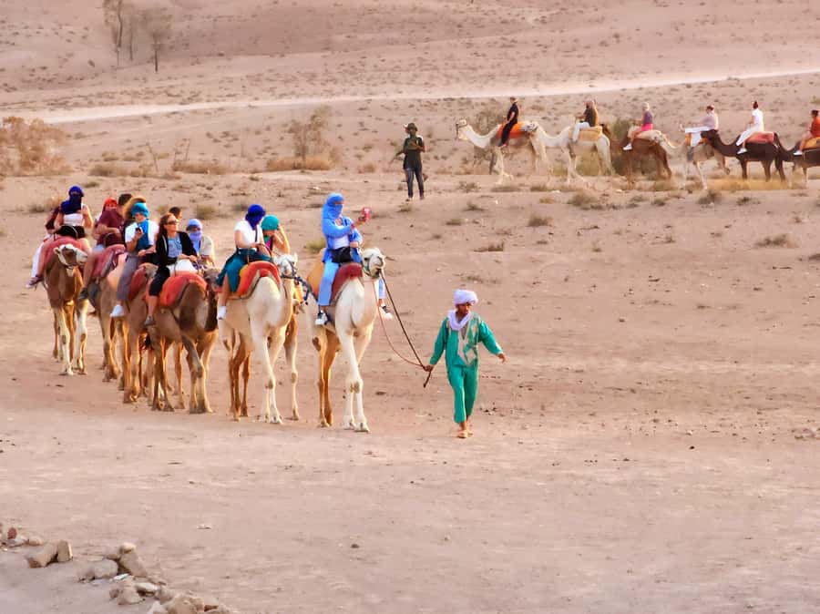 Marrakech: Agafay Camel Ride & Dinner with Fire Show Tour - Desert swimming pool: the surprise break you should plan for