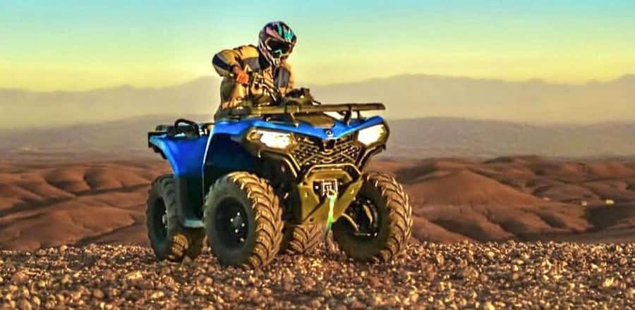 Marrakech: Agafay Desert Camel, Quad Bike & Dinner Show - Camel ride at sunset, where you should look for the best views