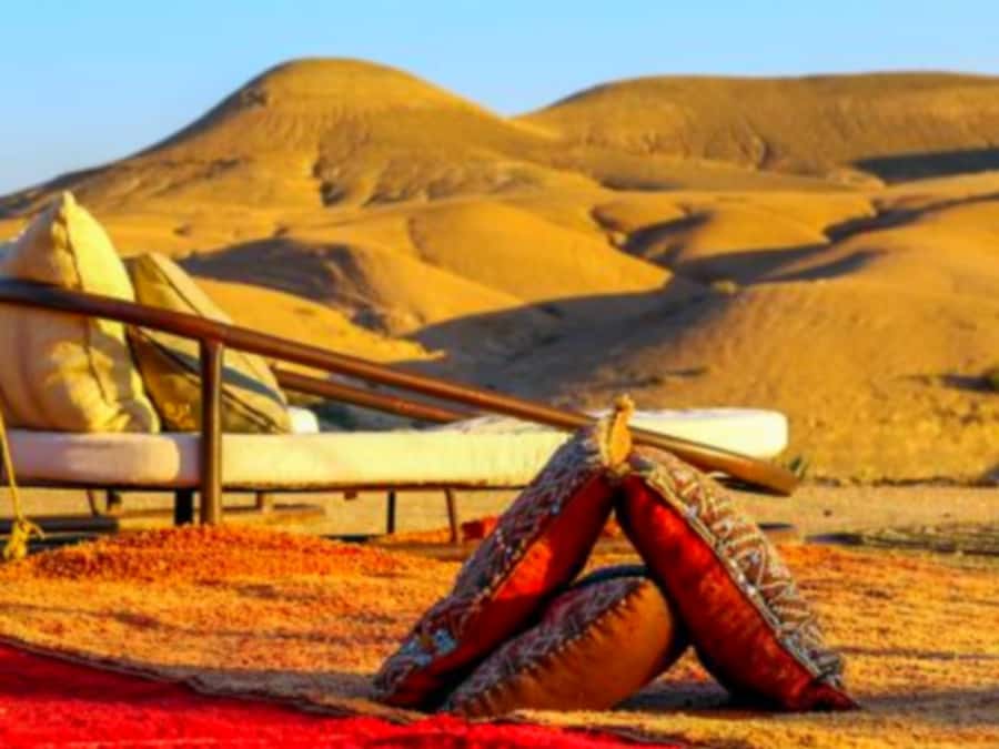 Marrakech: Agafay Desert Camp Lunch with Camel Ride and Pool - Mint Tea, Chill Energy, and the Drive Back to Marrakech