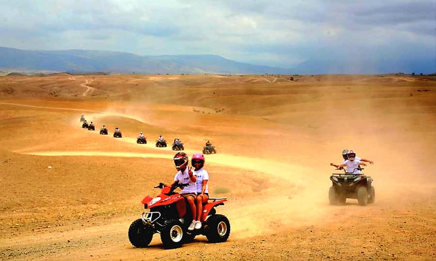 Marrakech: Agafay Desert Dinner Show with Quad Bike & Camel - Quad Biking in Agafay: 45 Minutes, 2 Per Quad