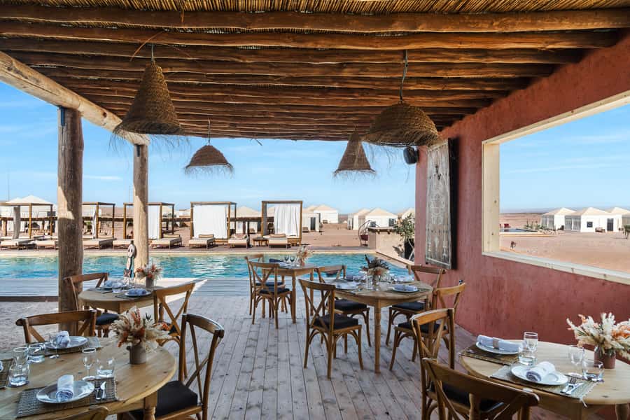 Marrakech: Agafay Desert Inara Camp Pool Day Pass with Lunch - Agafay Desert pool day, minus the long travel headache