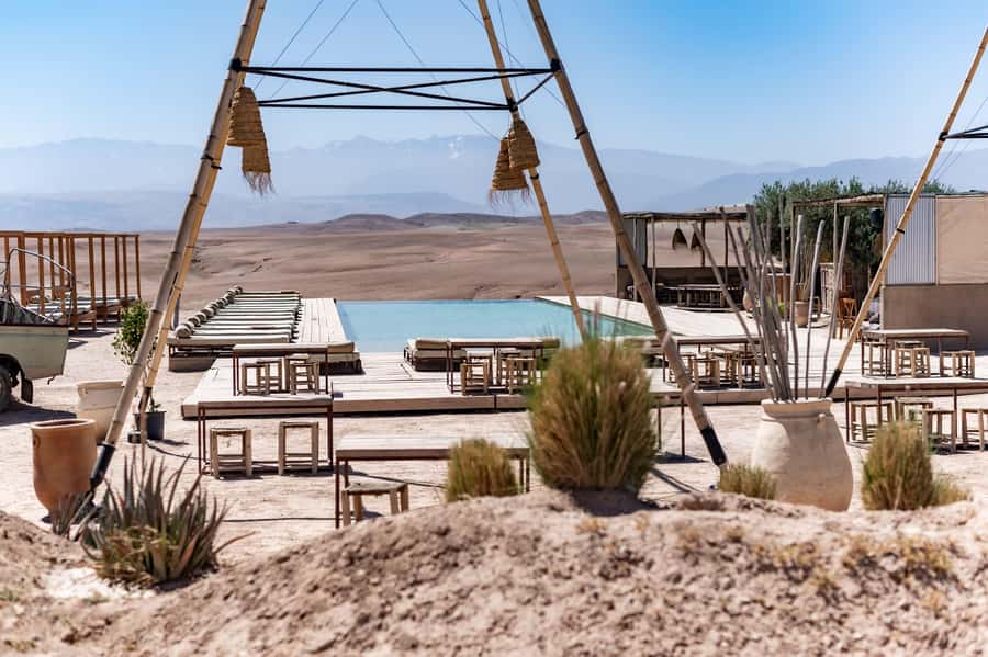 Marrakech: Agafay Desert Inara Camp Pool Day Pass with Lunch - Getting to Inara Camp from La Mamounia: pickup is the whole game