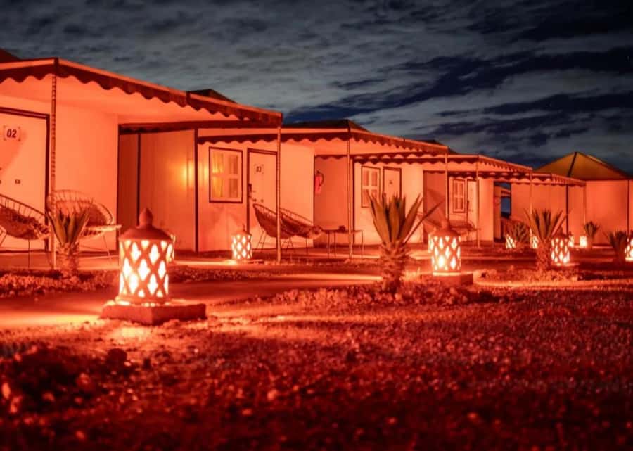 Marrakech: Agafay Desert Overnight Stay, Dinner & Activities - Check-in at the camp: pools, tea, and the choice to ride