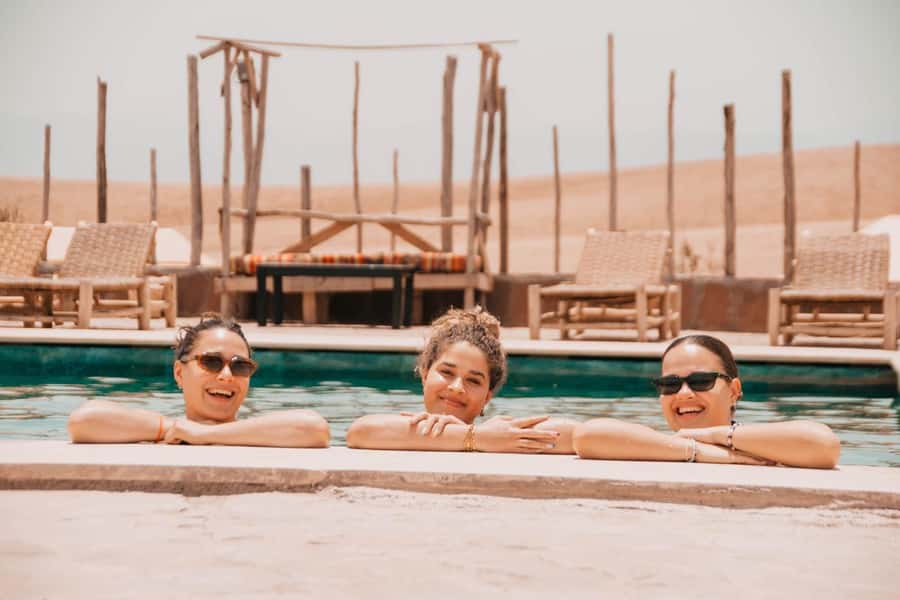 Marrakech: Agafay Desert Pool, Dinner & Live Show Experience - Sunset Over Rocky Dunes, and the Small Climb for Better Views