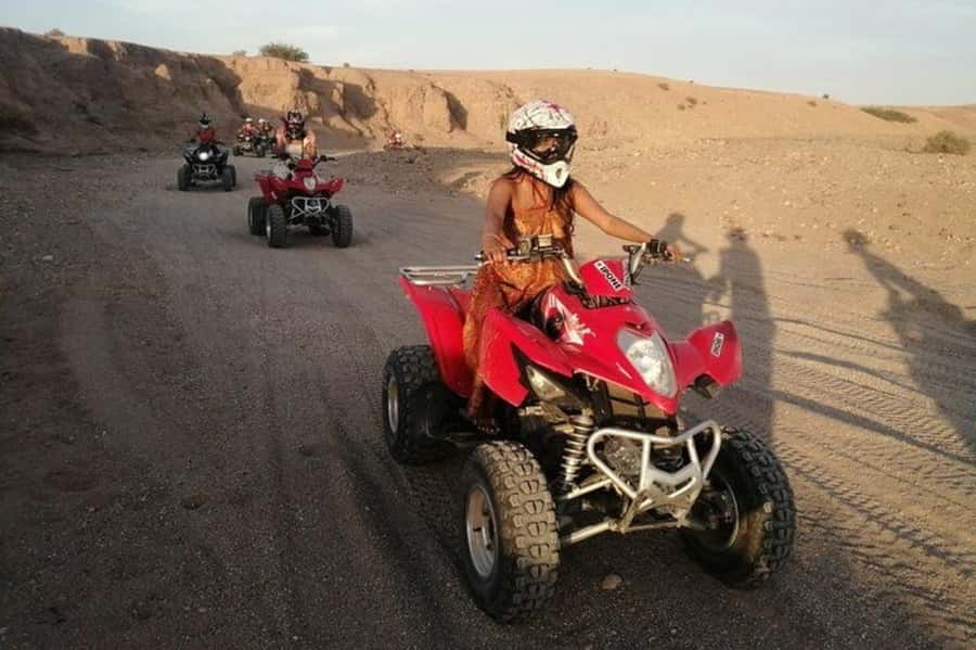 Marrakech: Agafay Desert Quad Biking & Dinner Show - Sun Sky Camp arrival: tea, views, and settling into the night