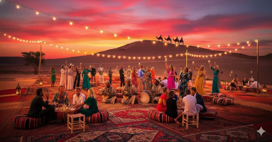 Marrakech: Camel Ride, Dinner, Pool, and Fire Show in Agafay - Key highlights you should know
