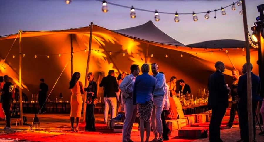 Marrakech: Camel Ride, Dinner, Pool, and Fire Show in Agafay - Live traditional music and drumming: where the evening turns interactive