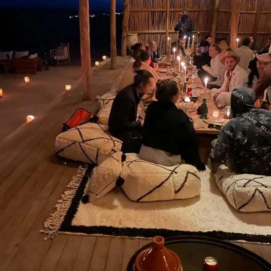 Marrakech: Camel Ride & Sunset Dinner with Fire Show - Berber camp dinner with tagine and couscous, and what happens when it rains