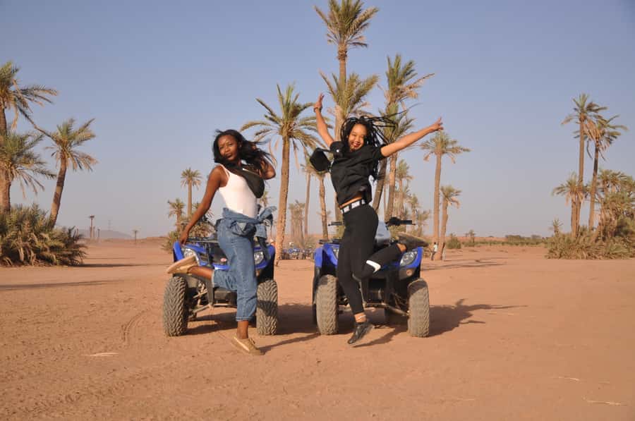 Marrakech: Desert and Palm Grove Quad Tour with Tea - Marrakech pickup, van ride, and the palm-grove starting point