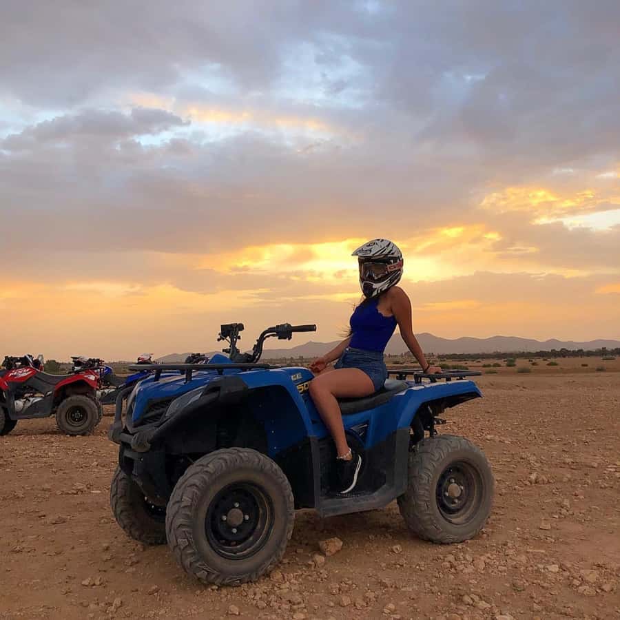 Marrakech: Desert and Palm Grove Sunset Quad Tour with Tea - Key things to know before you go