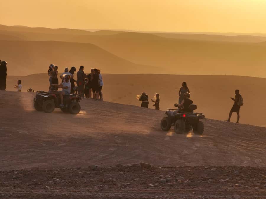 Marrakech Desert Sunset: Quad Biking, Dinner & Fire Show - The Car Ride to Agafay Desert: What You Should Expect