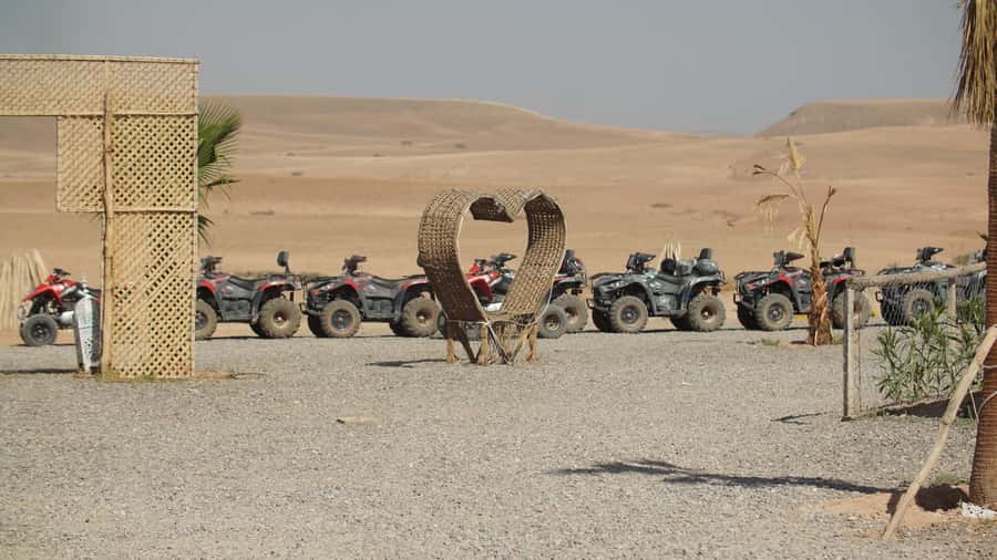 Marrakech Desert Sunset: Quad Biking, Dinner & Fire Show - Fire Show and Live Music: The Evening Finale