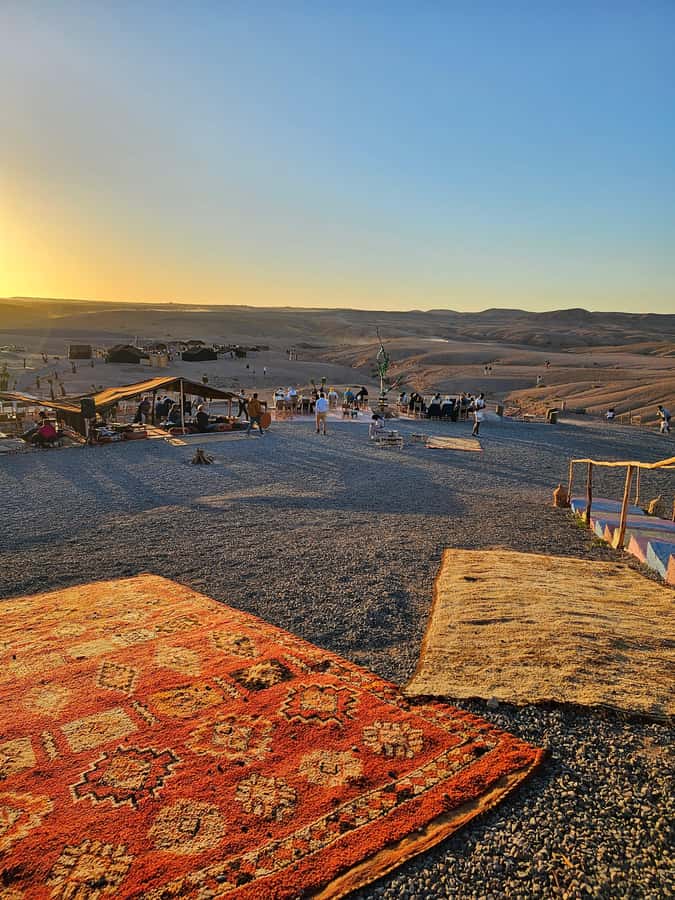 Marrakech: Dinner and Quad bike Desert Agafay Stars & show - Sunset Dinner Under Starlit Agafay: Harira, Tagine, Couscous, and Tea