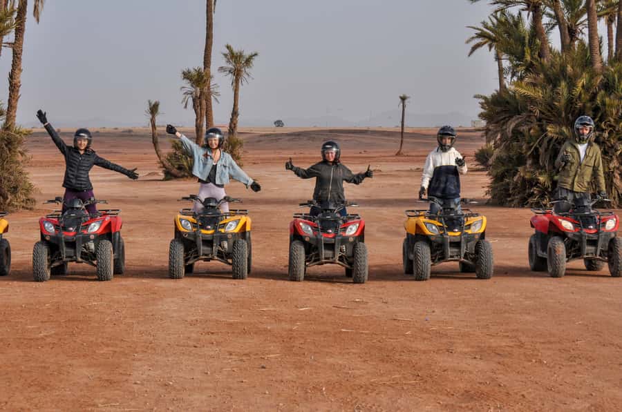 Marrakech:excursion quad in Oasis palm & jbilat desert,tea - Sunset photo stops: why the guide name keeps coming up