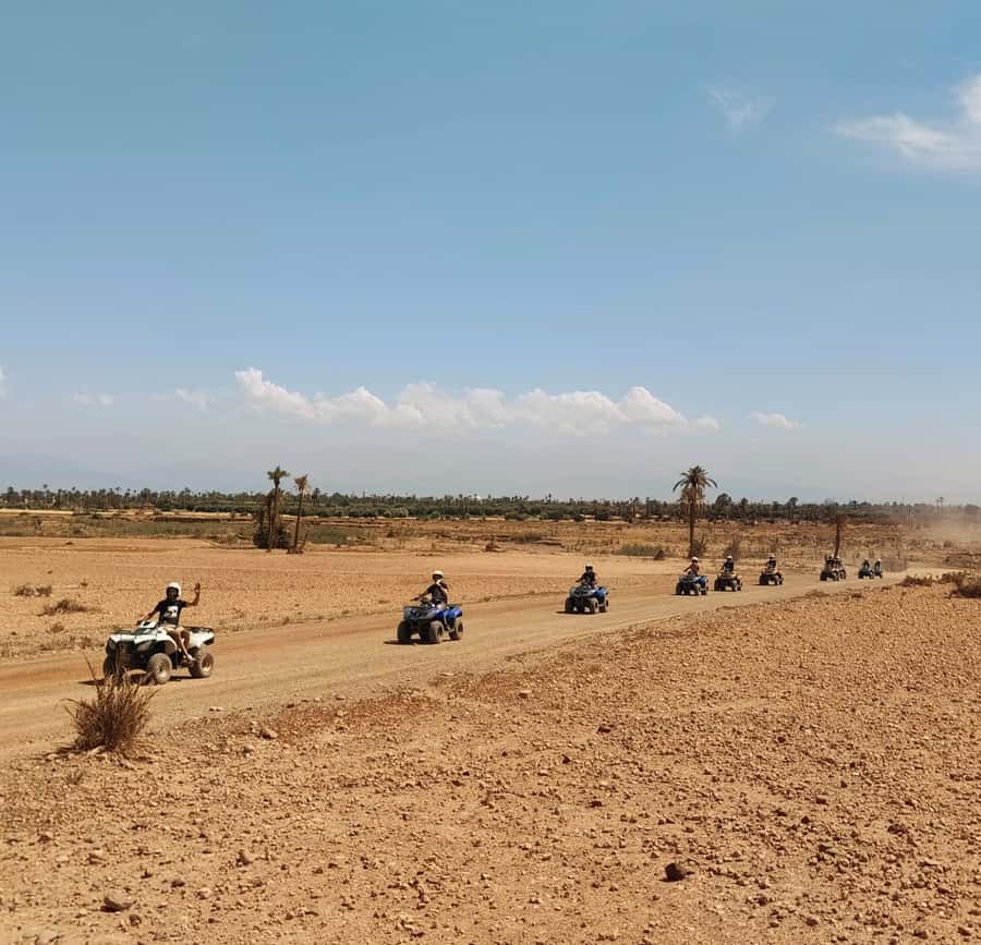 Marrakech:excursion quad in Oasis palm & jbilat desert,tea - Safety briefing and helmets: what you should expect before you ride