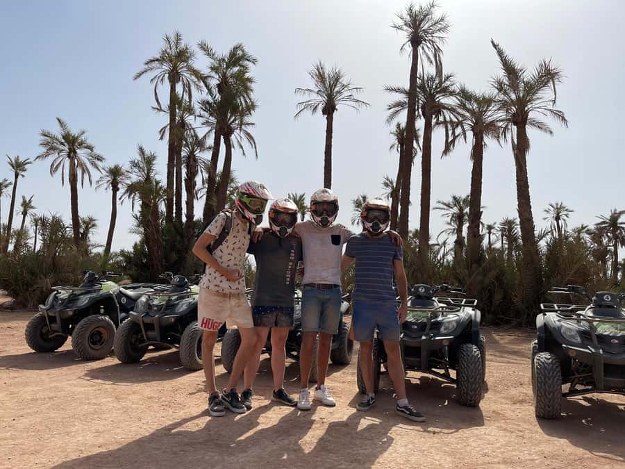 Marrakech, explore the palm grove desert by quad bike - The 3-hour flow: pickup, briefing, 1.5 hours riding, sunset stops