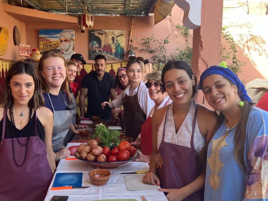 Marrakech: Moroccan Cooking Class with a Local Family - Main course cooking: tagines, couscous, and tanjya methods